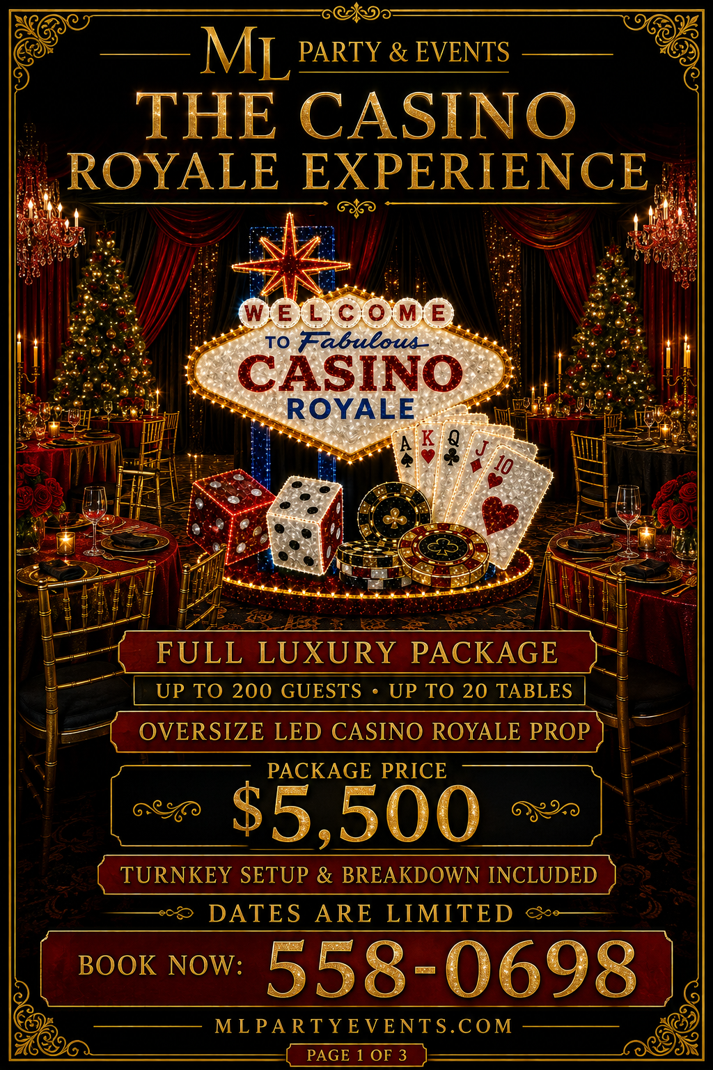 The Casino Royale Experience package — page 1 of 3