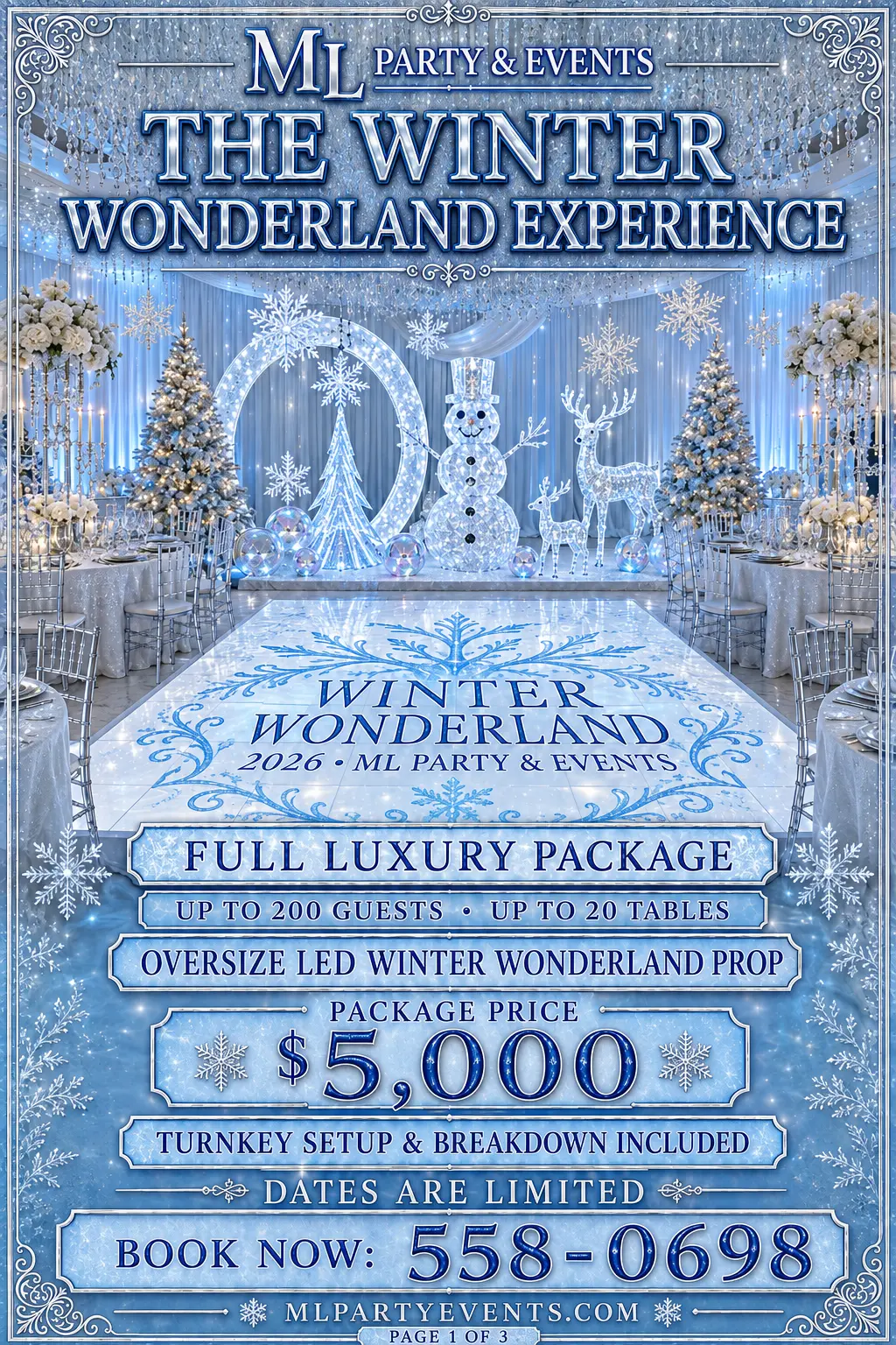 The Winter Wonderland Experience package — page 1 of 3